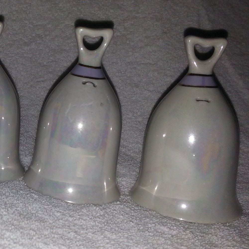 NEW Vtg Ornament Cermic Bell  PSun By Mia Souv, Inc For Christmas Trees, Wedding - Picture 7 of 8
